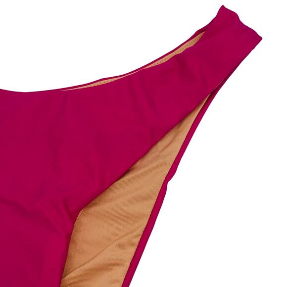 New J. Crew Neon Fuchsia Pink Bikini Swim Bathing Suit Bottom Womens Size Medium - Picture 4 of 8